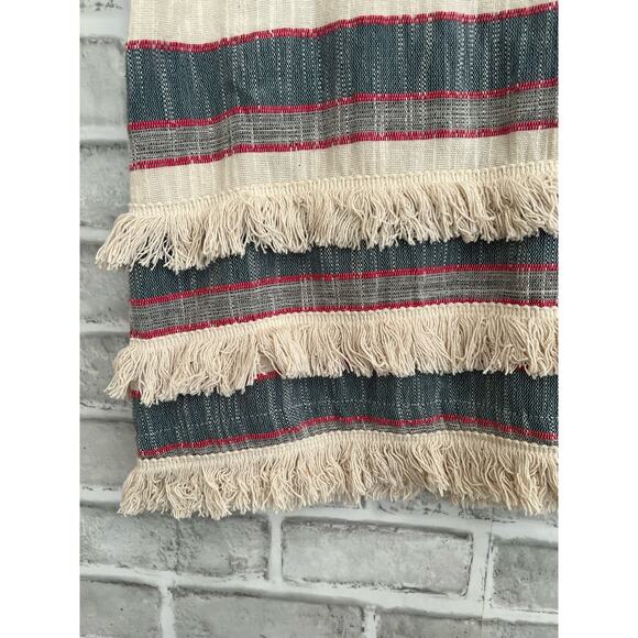 Holding Horses Anthropologie Women's Fringe Stripe Shift Dress Size 0 - Picture 4 of 9